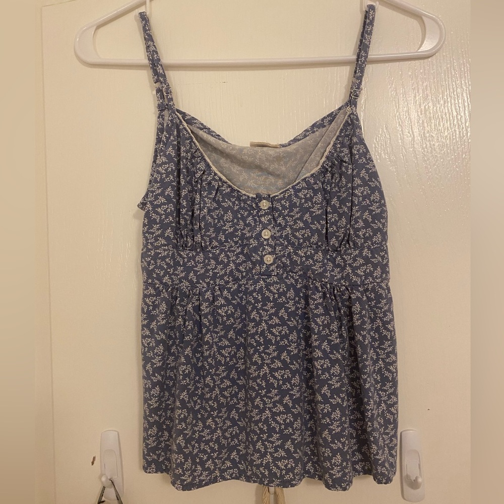John Gault Blue Floral Top